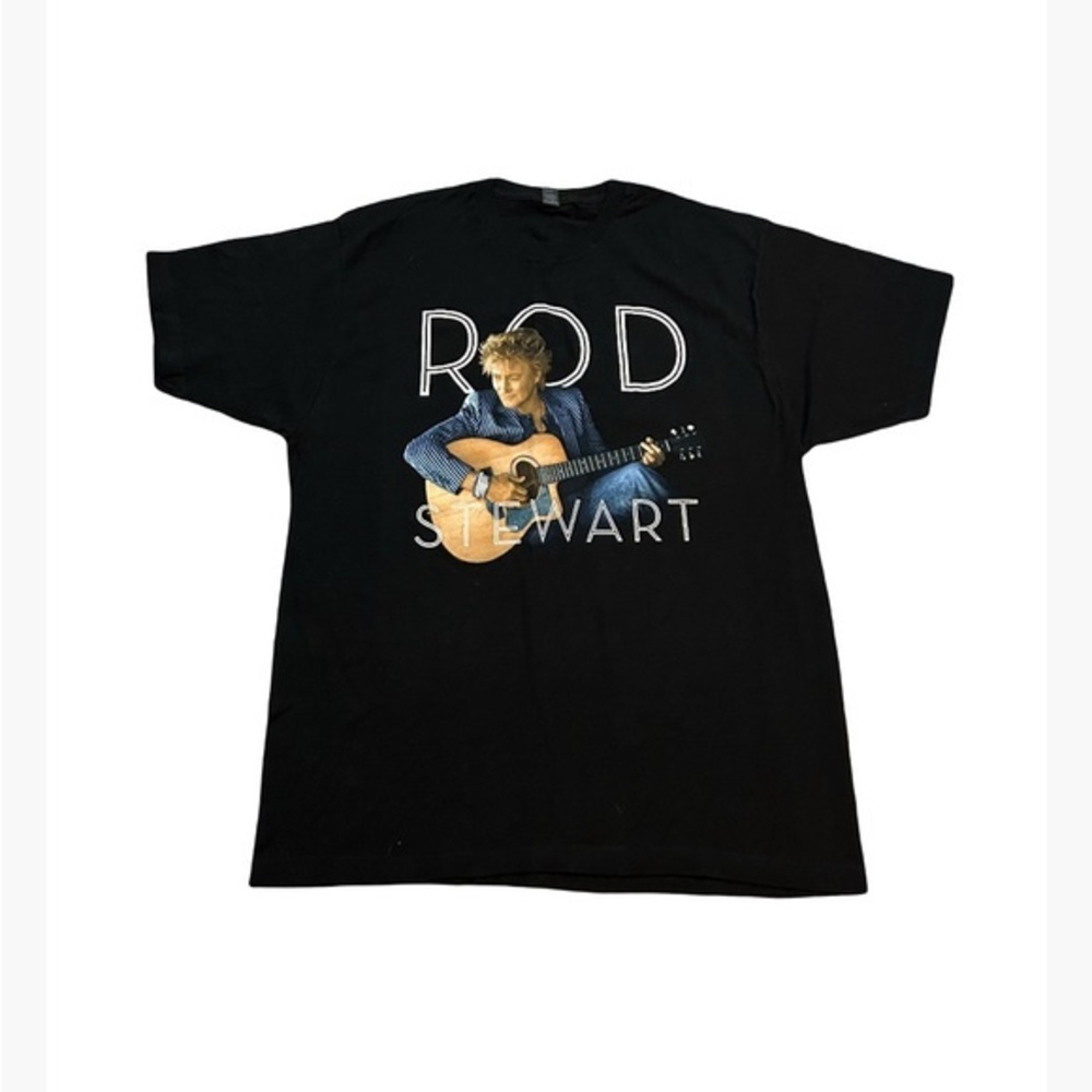ROD STEWART Tour 2014 Black Graphic Band Tee
